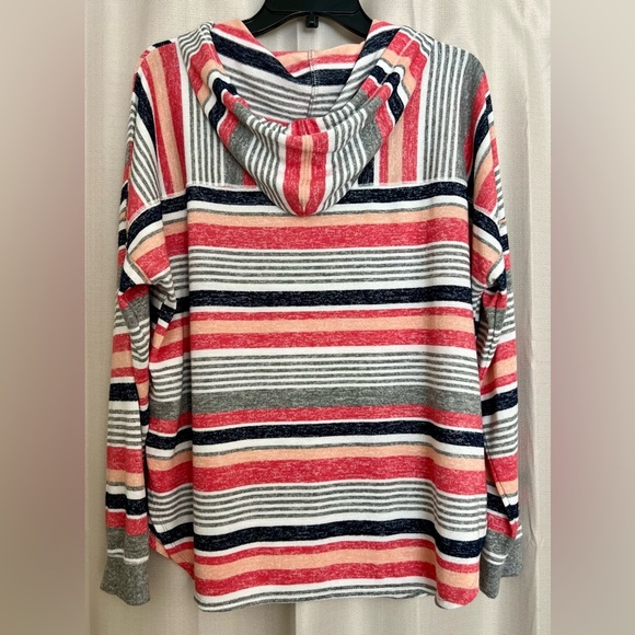 Secret Treasures Cozy Striped Hoodie Pullover – Size 2X - Picture 5 of 5